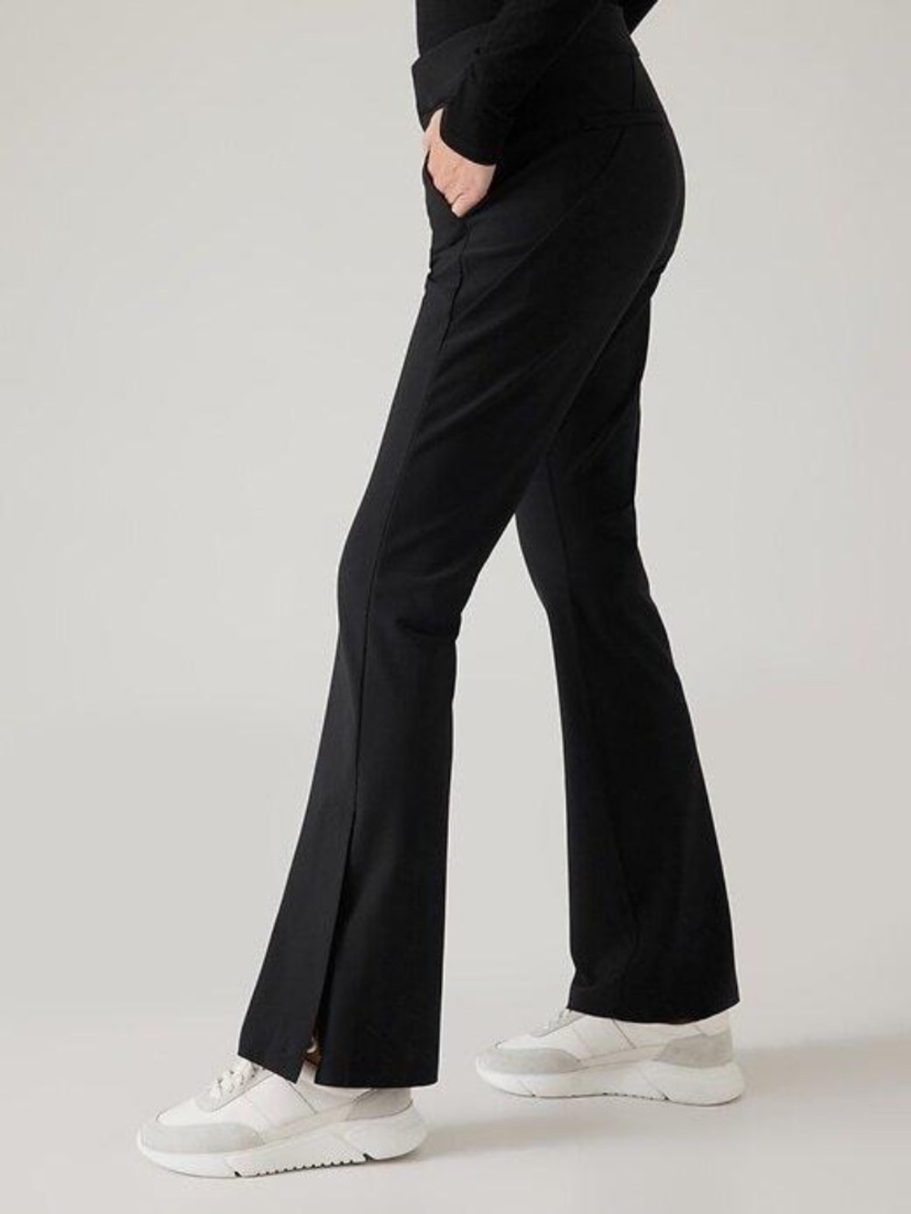 Athleta Venice Flare Pant Side Slit Size XS Black - Picture 4 of 15